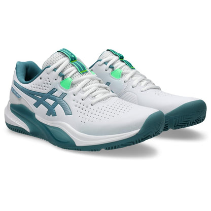 ASICS Men's Gel-Challenger 15 Padel Tennis Shoes, White/Misty Pine