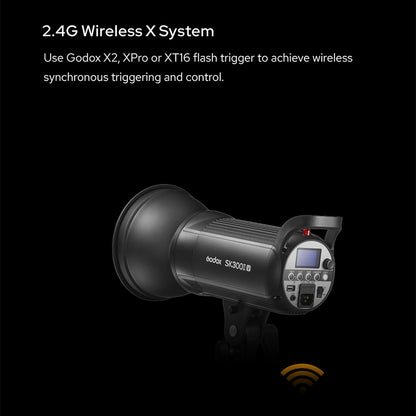 GODOX SK400II-V (New Upgrade) 400Ws Bowens Mount Photo Studio 2.4GHz GN65 Built-in LED Modeling Lamp 5600±200K Strobe Light Photography Lamp for Product/Wedding/Portrait