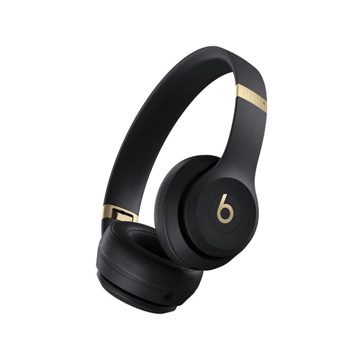 Beats Audífonos Inalámbricos Bluetooth On-Ear Solo 4 (Negro y Dorado)