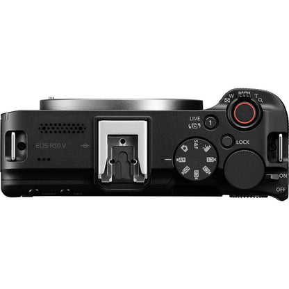 Canon EOS R50 V Mirrorless Camera with 14-30mm f/4-6.3 RF-S Lens | 4K Video, Dual Pixel Autofocus, Flip Screen | Compact RF Mount Vlog Camera Kit with Bag and 64GB Card