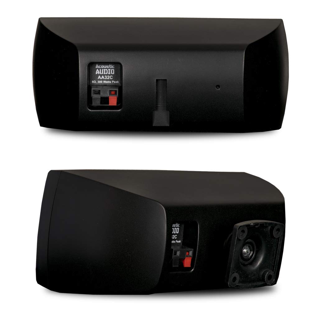 Acoustic Audio by Goldwood Altavoz Central de Interior Montable (Negro / 2.5 Pulgadas)