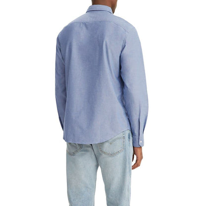 Levi's Camisa Clásica de Manga Larga con un Bolsillo para Hombre (Navy Peony / Talla L)