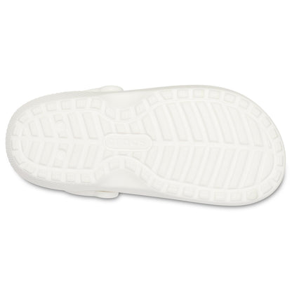 Crocs Men's and Women's Classic Lined Clog, White/Grey 2, US Men 5/Women 7