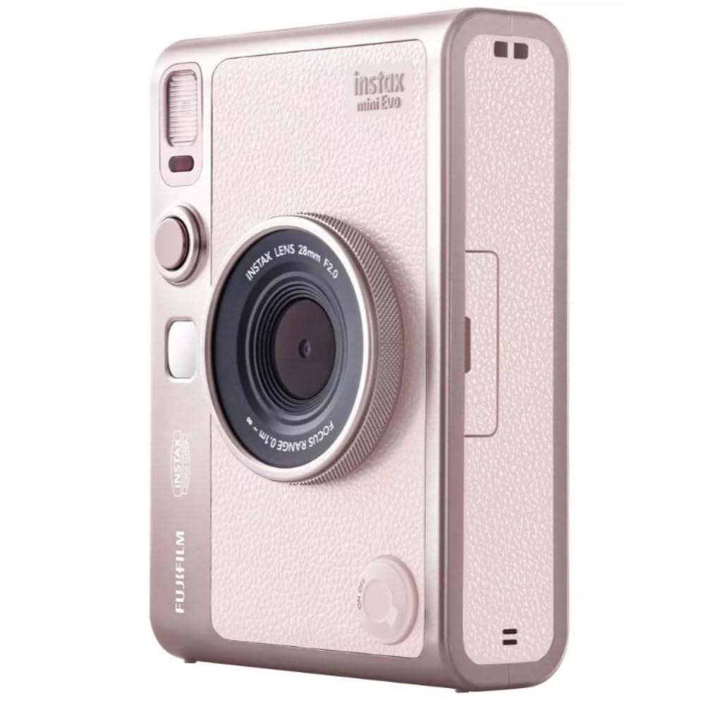 FUJIFILM Cámara Instantánea Híbrida Instax Mini EVO (Bundle / Gentle Rose)