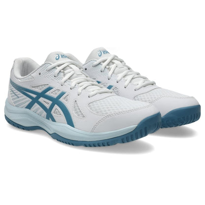 ASICS Men's Upcourt 6 Volleyball Shoes, White/SABA Blue