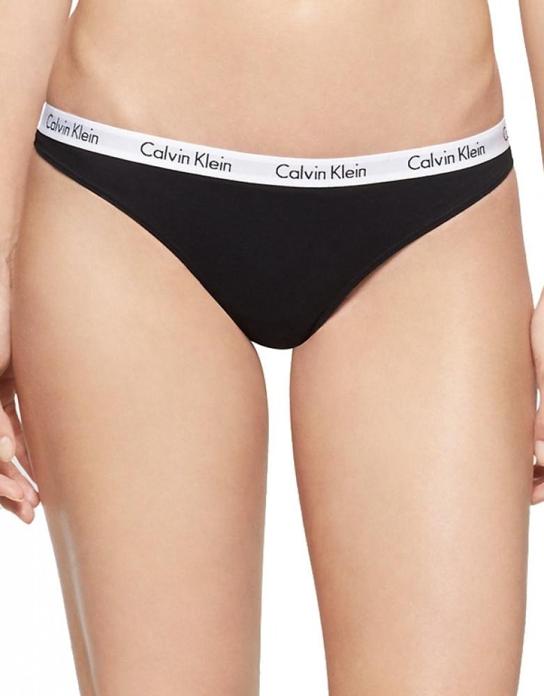Calvin Klein Tanga Carousel para Mujer (Negro/Blanco/Gris / Talla L / Paquete de 3)