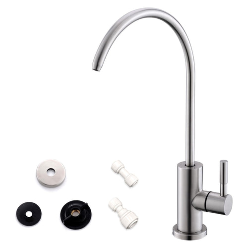 WEWE Grifo de Agua Potable para Fregadero (Níquel Cepillado)