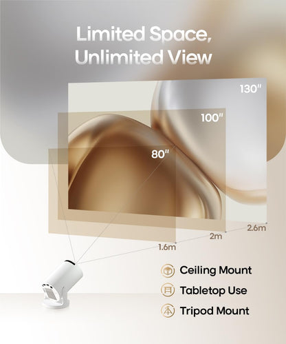 Alwtniet HY300Pro Mini Proyector Inteligente (Soporte 4K)