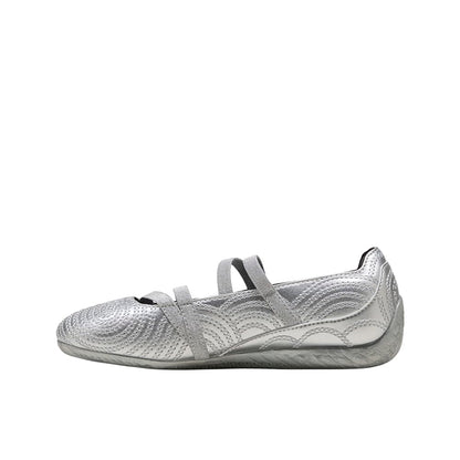 PUMA Kids Girls Wicked Speedcat Metallic Embroidered Ballet Flats Casual - Silver -