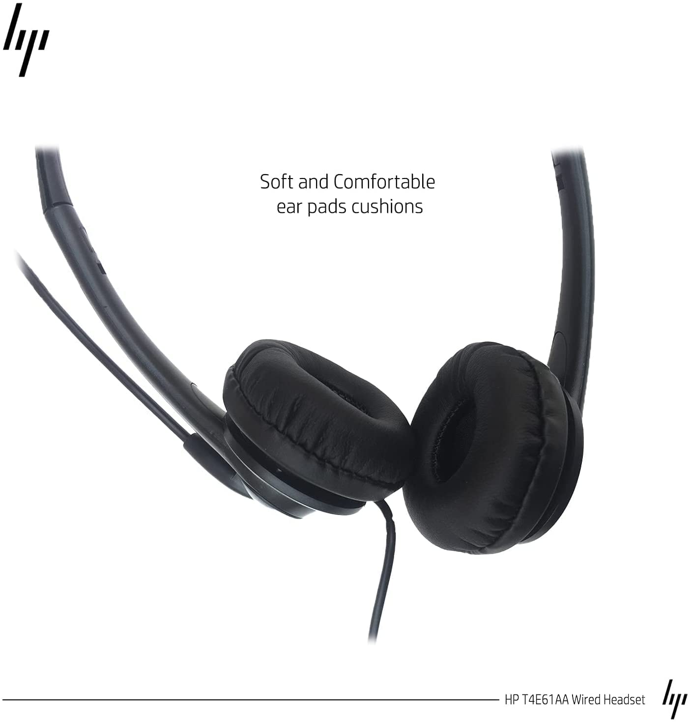 HP 3.5mm Wired Stereo Headset with Microphone, Ideal for School, Office, Online Meetings, and Daily Use, Customer Service Headset with Noise Cancelling Mic, Compatible with PC, Laptop, Desktop & Mac