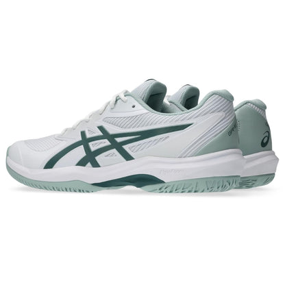 ASICS Men's Game FlyteFoam Tennis Shoes, White/Dark Neptune
