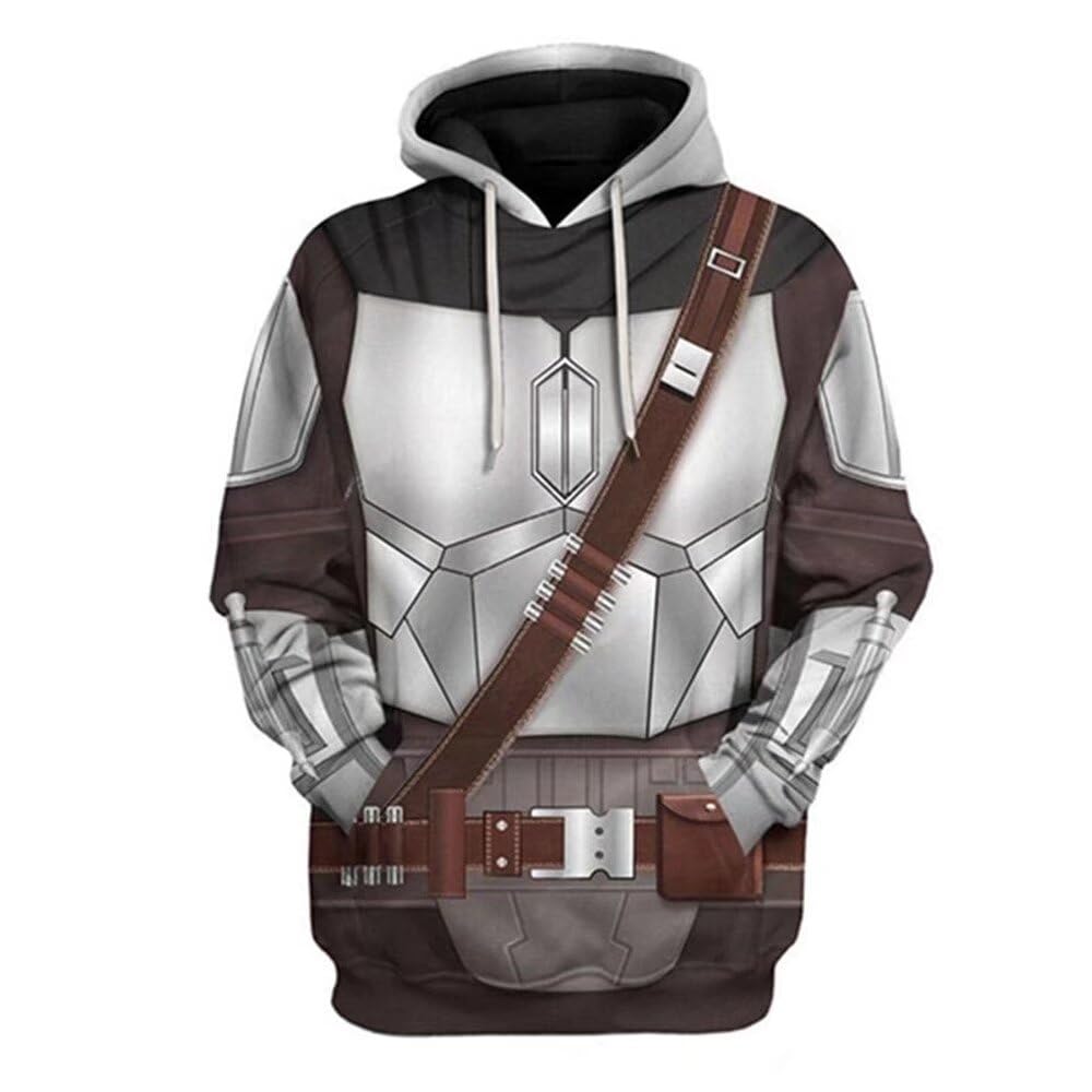 CHLOBLOM Sudadera con Capucha de Serie de TV (Plateado / Talla XL)