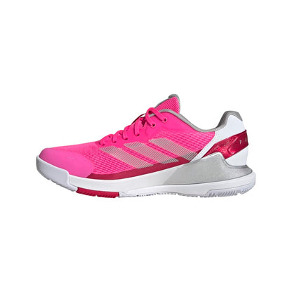 Adidas Womens Crazyquick Lightstrike Padel Tennis, Lucid Pink/Silver Metallic/Lucid Red