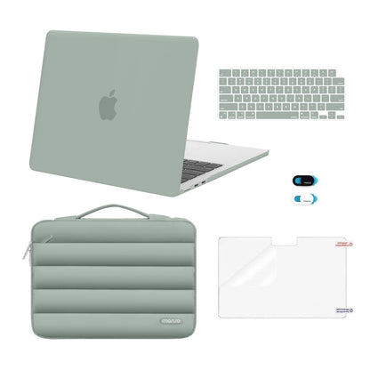 MOSISO Funda Rígida y Accesorios para MacBook Air de 13.6 Pulgadas (Verde Antiguo)