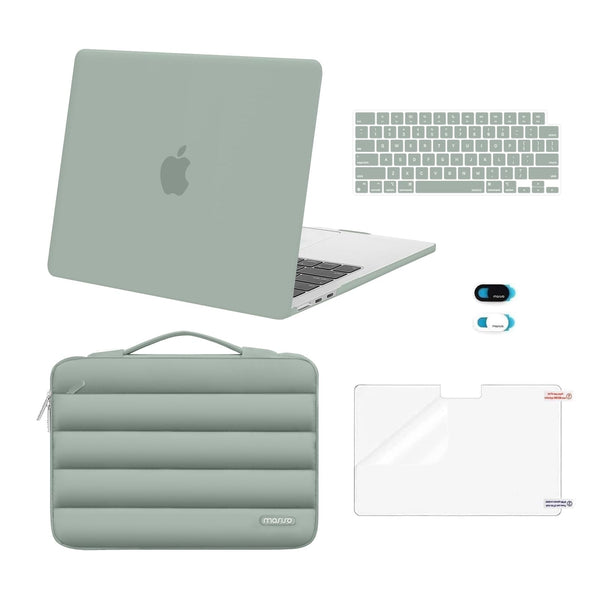 MOSISO Funda Rígida y Accesorios para MacBook Air de 13.6 Pulgadas (Verde Antiguo)