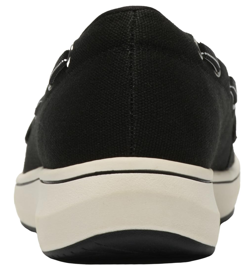 Clarks Women's BreezeSky Bay CloudSteppers Loafer, Black Canvas