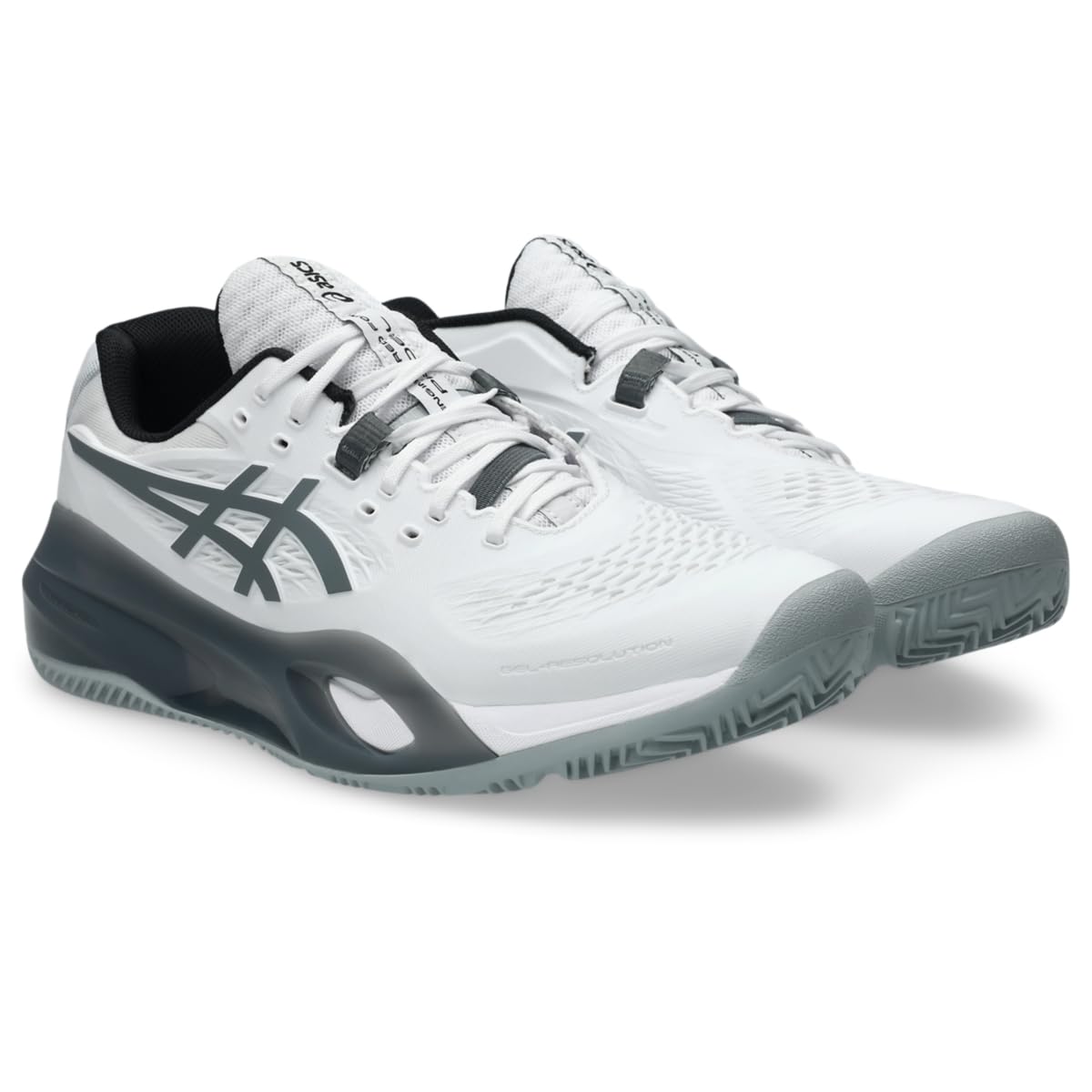 ASICS Men's Gel-Resolution X Padel Tennis Shoes, White/Steel Grey