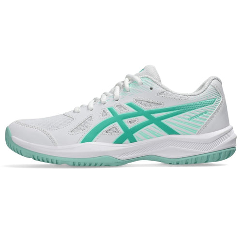 ASICS Women's Upcourt 6 Volleyball Shoes, White/Aurora Green