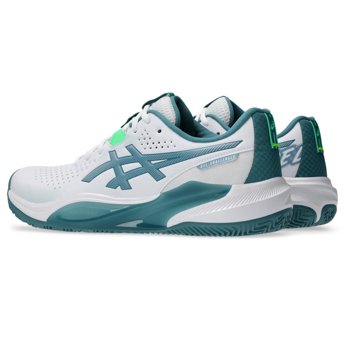 ASICS Men's Gel-Challenger 15 Padel Tennis Shoes, White/Misty Pine
