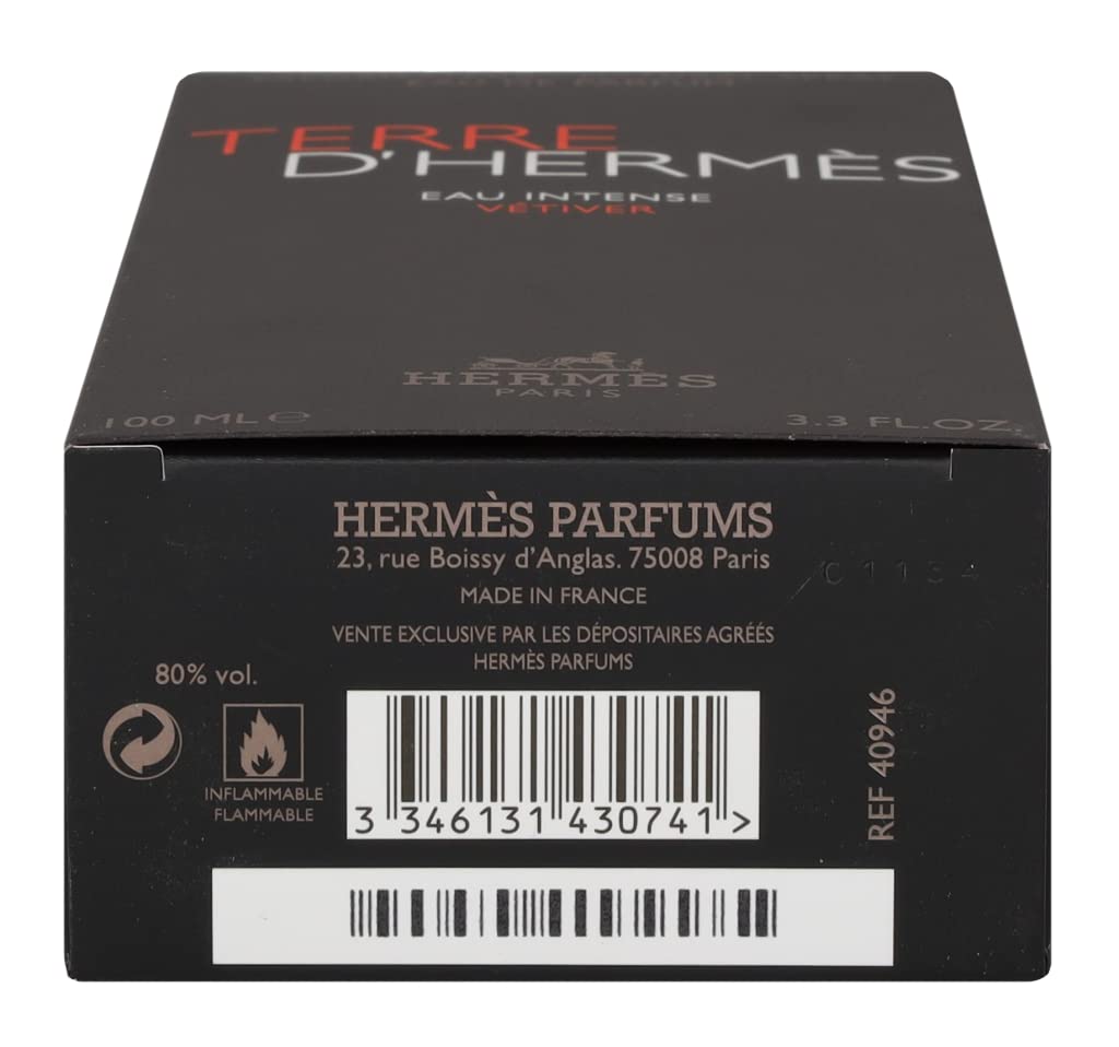 Hermes Terre D'Hermes Eau Intense Vetiver para Hombre (3.3 oz / EDP)