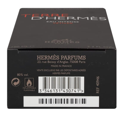 Hermes Terre D'Hermes Eau Intense Vetiver para Hombre (3.3 oz / EDP)