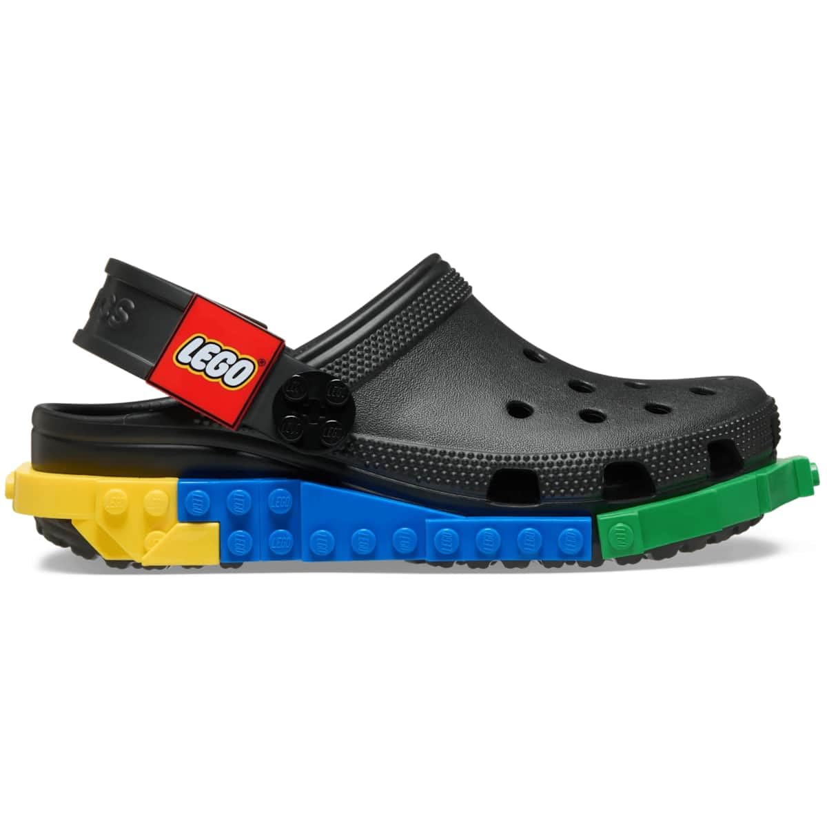 Crocs Unisex-Child Classic LEGO System Clogs, LEGO Shoes for Kids, Black