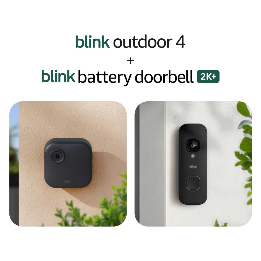 Blink Cámara Outdoor 4 + Timbre Doorbell 2K+ (Black)