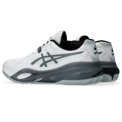 ASICS Men's Gel-Resolution X Padel Tennis Shoes, White/Steel Grey