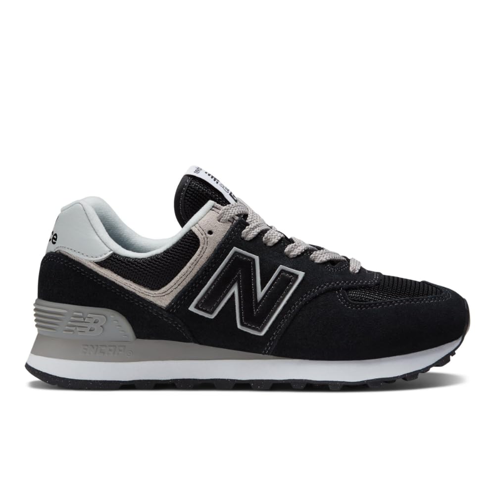 New Balance Women's 574 Core Sneaker, Black/NB White