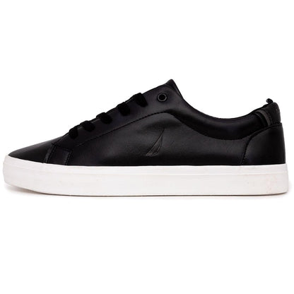 Nautica Men's Fashion Sneaker Casual Skate Lace-Up Shoe, Classic Tennis Low Top Loafer-Graves 3-Black