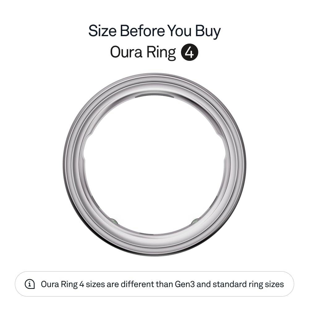 Oura Ring 4 Anillo Inteligente (Plata / Talla 8)