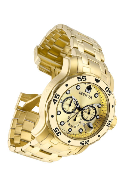 Invicta Men's Pro Diver Quartz Watch with Gold Tone Stainless Steel Band, Gold (Model: 0074)