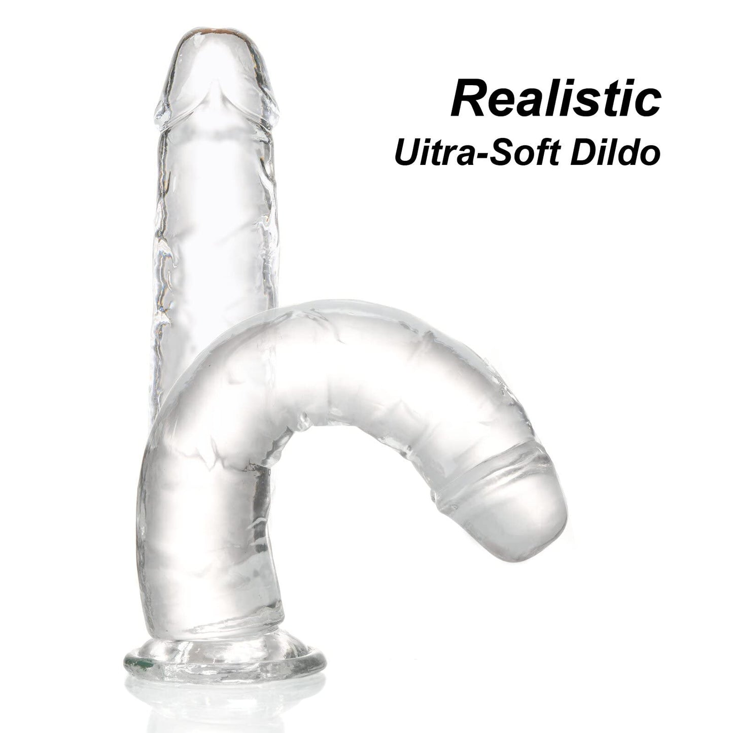 Consolador Realista de 7.1 pulgadas (Transparente)