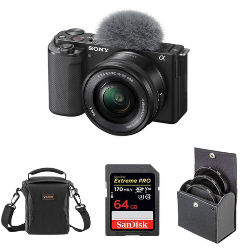 Sony ZV-E10 Cámara Mirrorless APS-C Bundle (64GB / Negro)