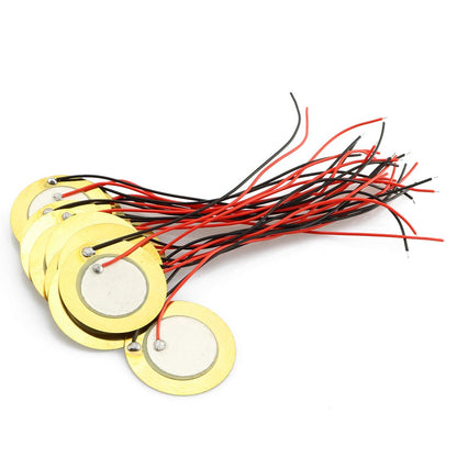 DZS Elec Sensor de Sonido de Disco Piezoeléctrico (27mm / 15 Piezas)