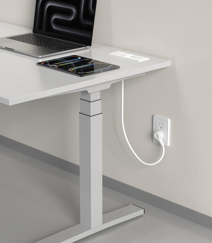 Regleta de Energía Oculta Empotrada para Muebles (Cable 6 Pies / Blanco)