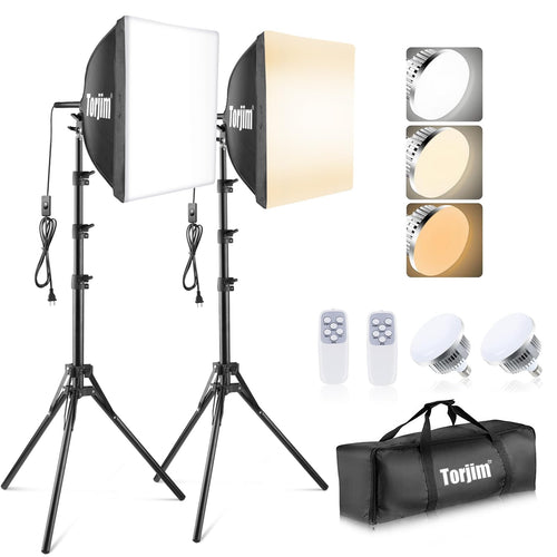 Torjim Kit de Iluminación Softbox Profesional (16'' x 16'')