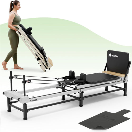 PAETA Máquina de Pilates Reformer Plegable (Negro / 91")