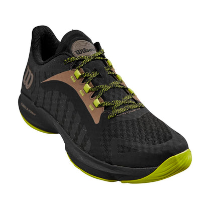 WILSON Hurakn Pro Men's Padel Shoe - Black/Lime Green/Falcon