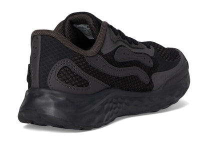 New Balance Kid's Fresh Foam Arishi Lux V1 Bungee Running Shoe, Black/Black Cement