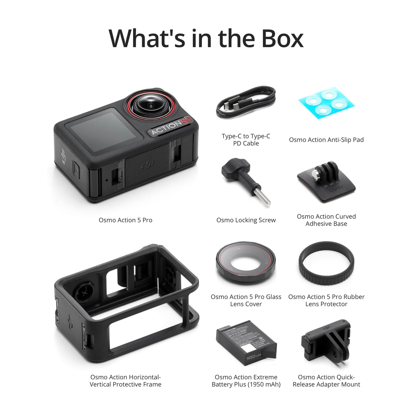 DJI Osmo Action 5 Pro Standard Combo, Waterproof Action Camera with 1/1.3" Sensor, 4K/120fps Video, Subject Tracking, Stabilization, Dual OLED Touchscreens, 47GB Built-in Storage, Vlogging Camera