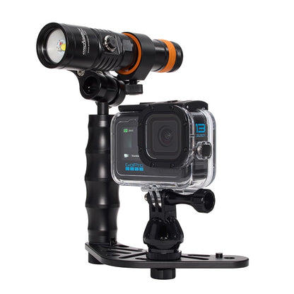 GoPro HERO12 Waterproof Action Camera Dive Kit with 5.3K60 UHD Video, 27MP HDR Photos - Bundle with Protective Housing, Video Light Pack, Camera Tray, Double Clip, 64GB microSD Card (Hero12)