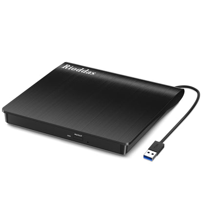 Rioddas Unidad Externa de CD/DVD para Computadora Portátil