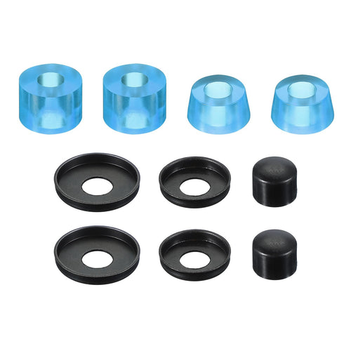 PATIKIL Kit de Reconstrucción de Bujes para Patineta Longboard (Azul Transparente)