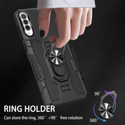 Sidande Funda Protectora con Soporte Magnético para Huawei P30 Lite (Negro)