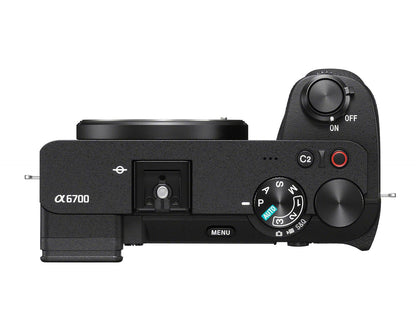 Sony Alpha 6700 – APS-C Interchangeable Lens Camera with 26 MP Sensor, 4K Video, AI-Based Subject Recognition, Log Shooting, LUT Handling and Vlog Friendly Functions, Black