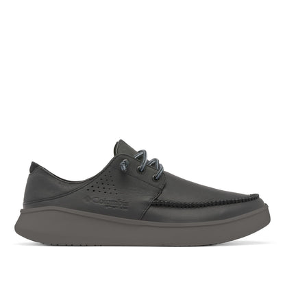 Columbia Mens Boatside Leather, Black/Dark Grey