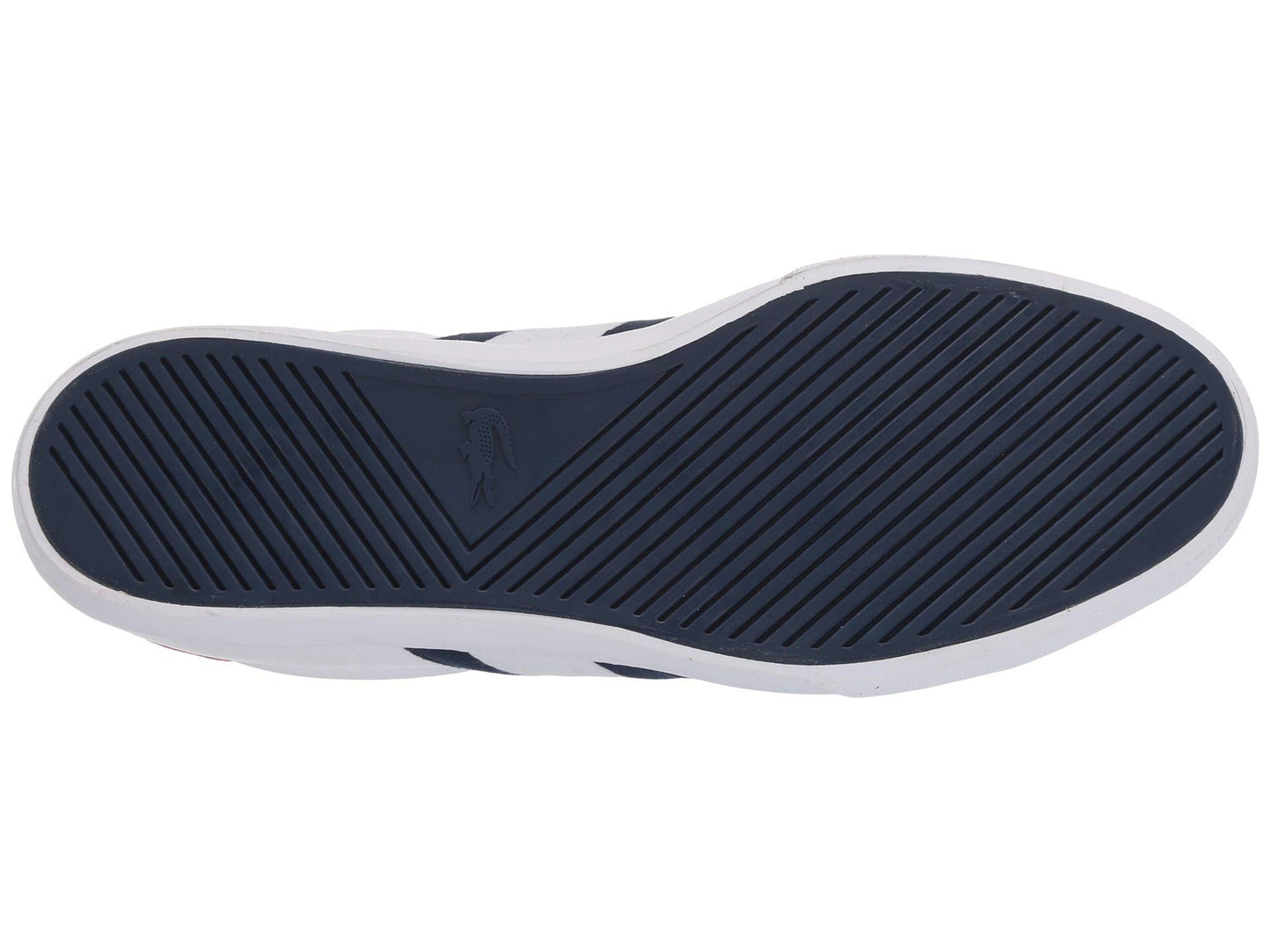 Lacoste Men's Grad Vulc Sneaker, White/Navy/Red