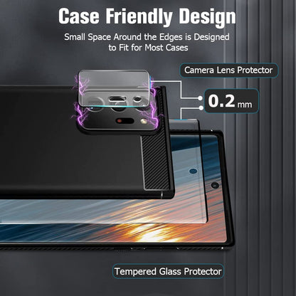 Protectores de Pantalla y Lente de Cámara para Note 20 Ultra (Paquetes 2+2)