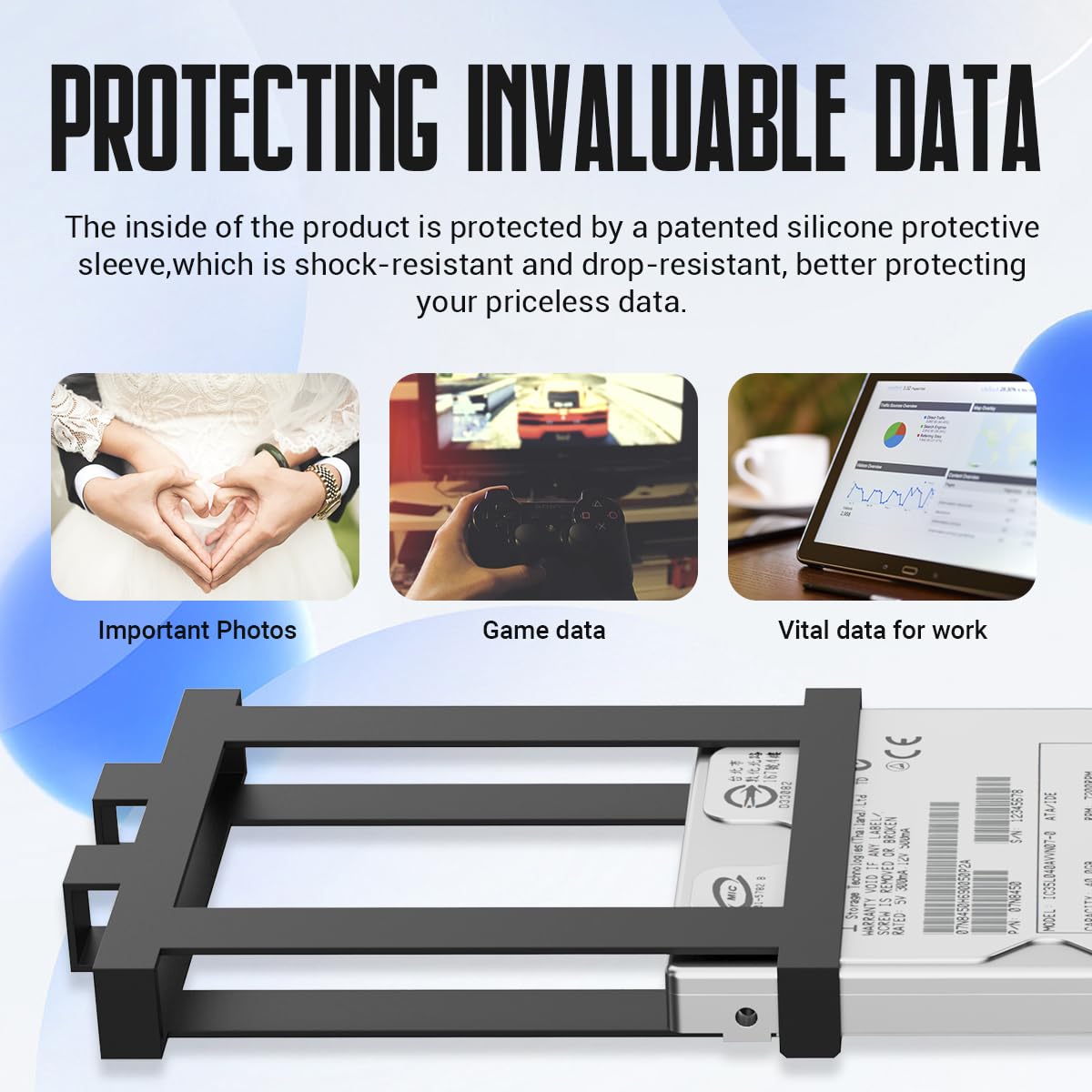 YOTUO Portable External Hard Drive Storage Expansion Mobile HDD USB 3.0 for PC, Mac, Desktop, Laptop, PS4, PS5, Xbox One X/S, Xbox 360, Xbox Series X/S, Office & Game (Black, 750GB)